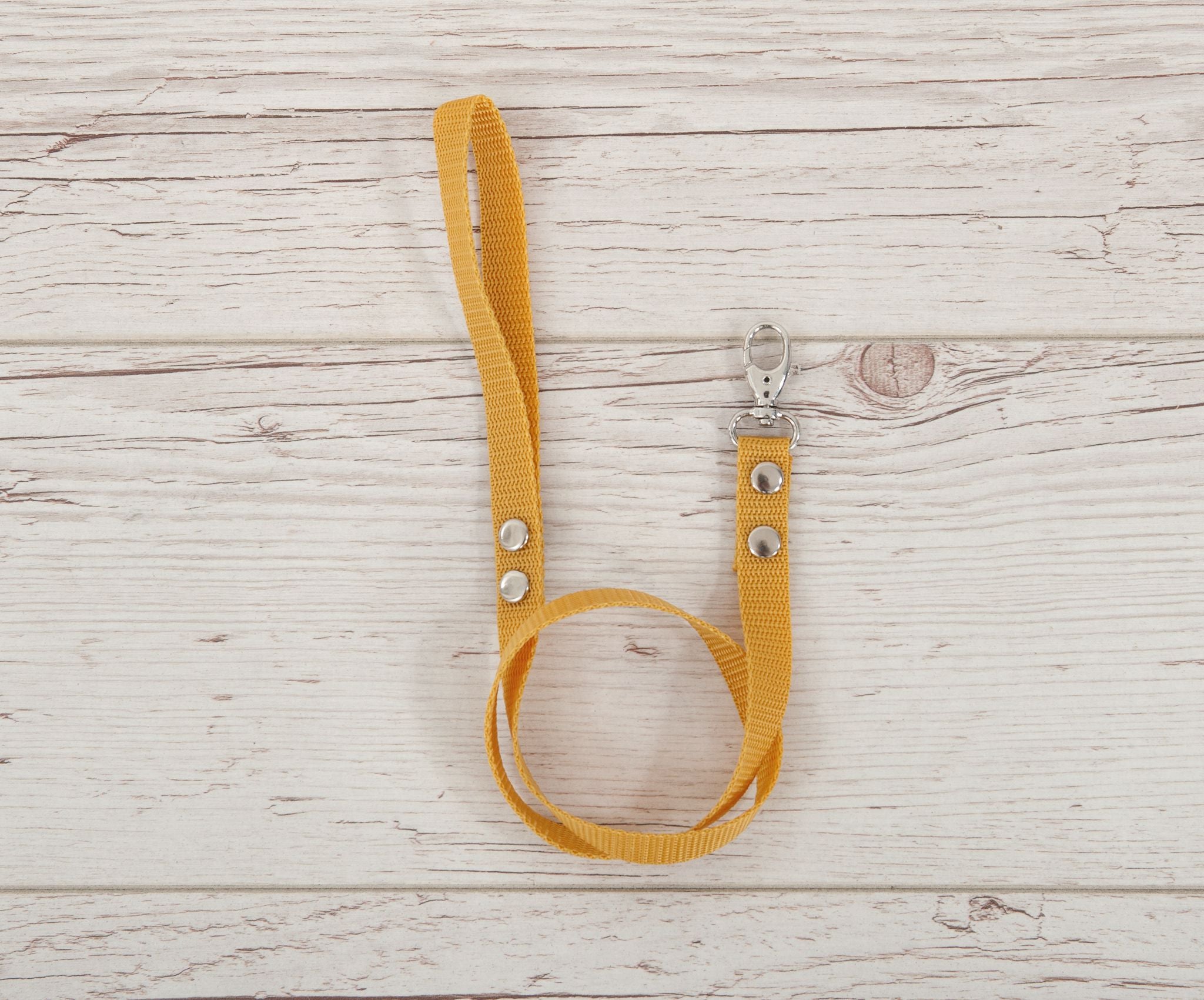 Tether for hobby horse made of webbing tape - honey yellow