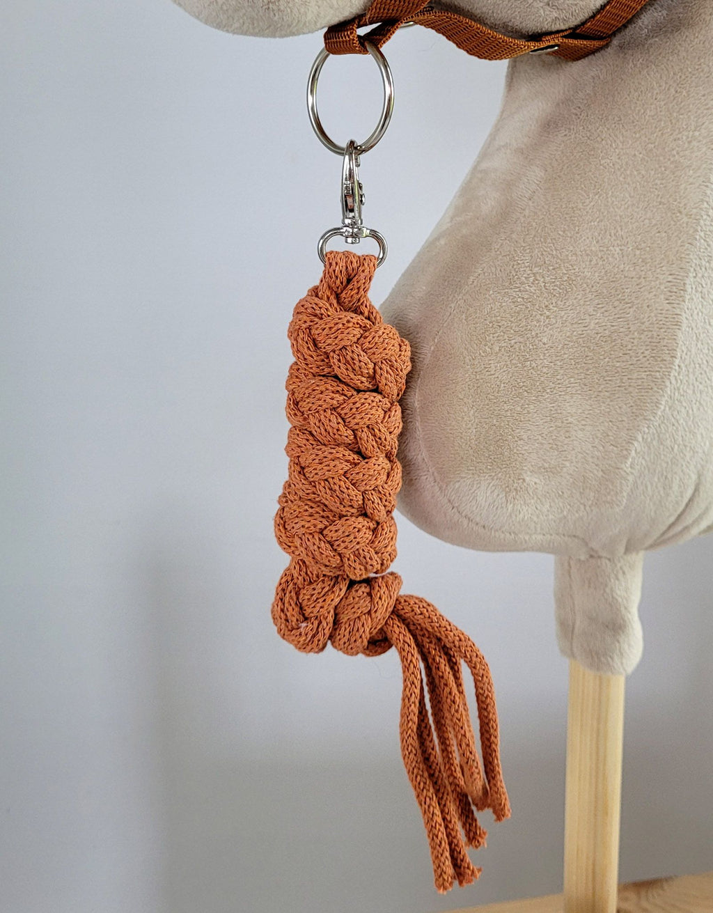 Set for Hobby Horse: the halter A3 + Tether made of cord - ginger