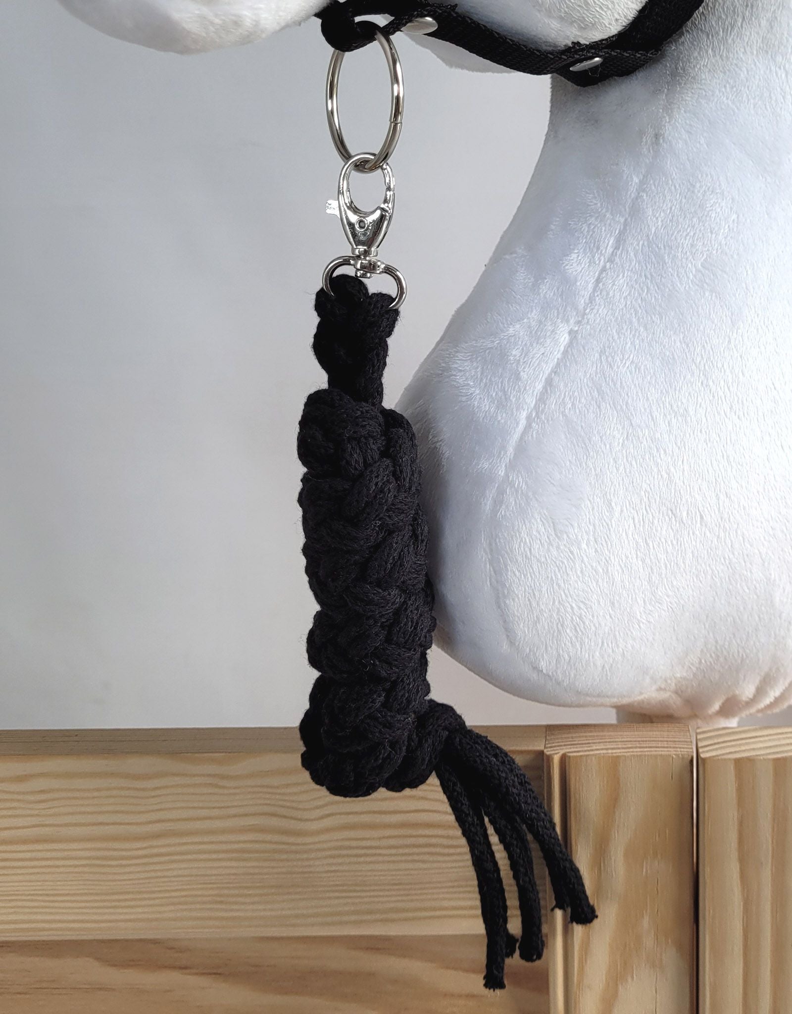 Set for Hobby Horse: the halter A3 + Tether made of cord - black