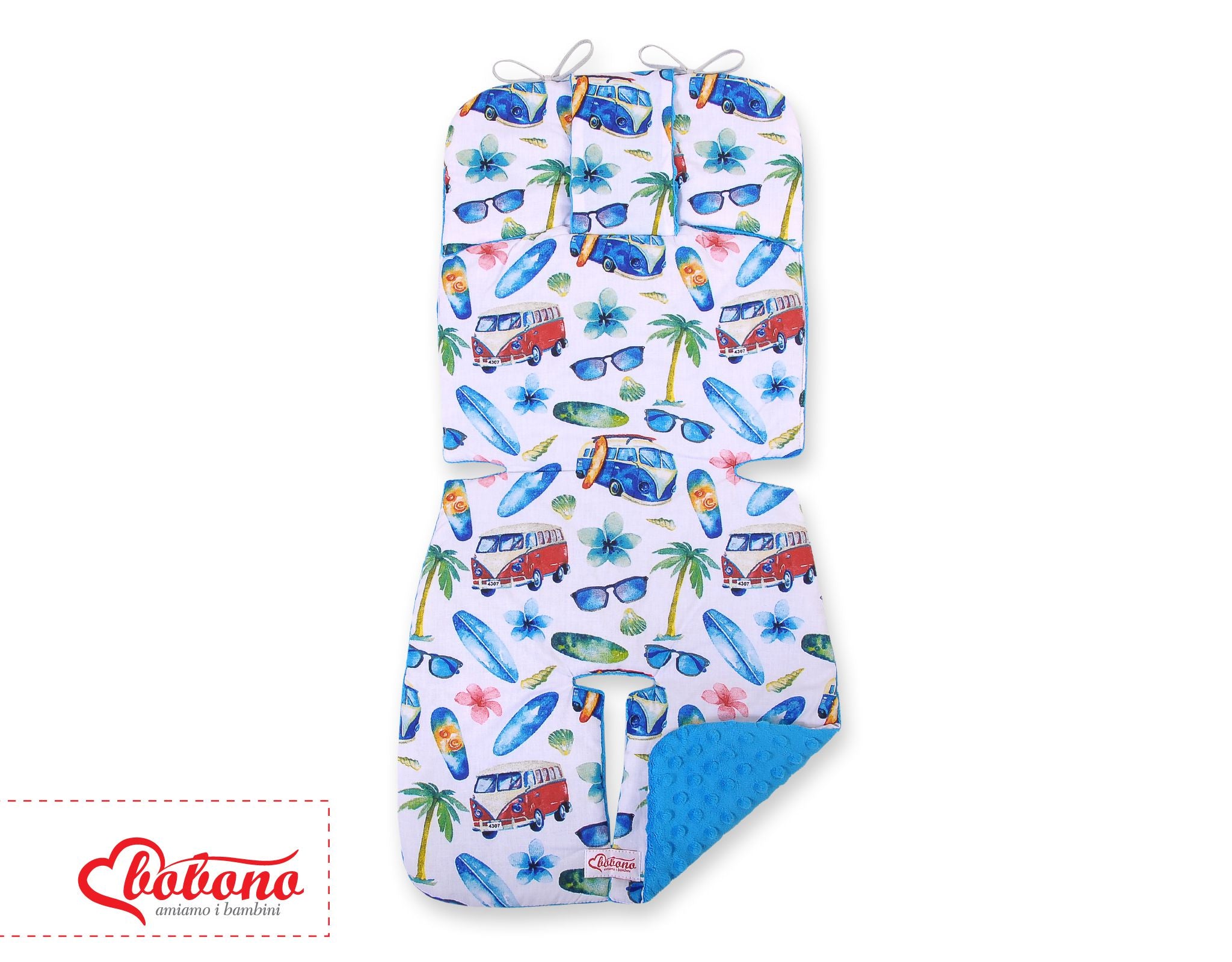 Double-sided cart insert BOBONO - bus/ turquoise