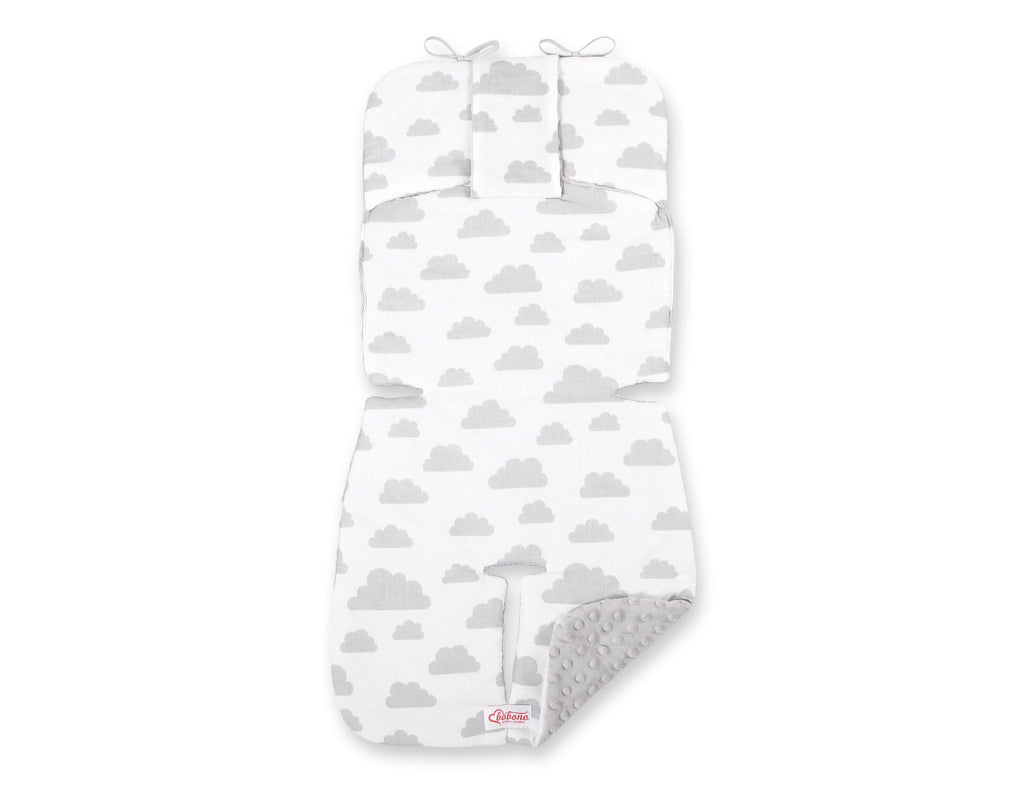 Double-sided cart insert BOBONO - clouds gray/gray