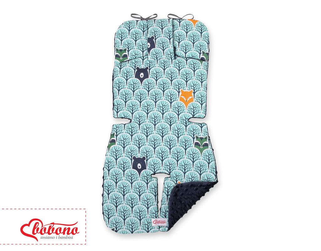 Double-sided cart insert BOBONO - mint forest/dark blue