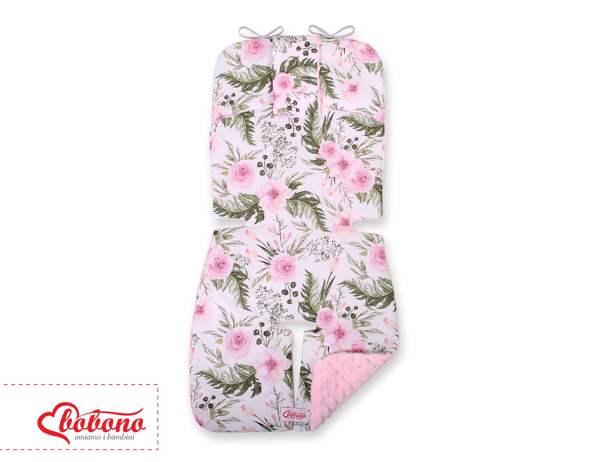 Double-sided cart insert BOBONO -  peony flower pink/pink