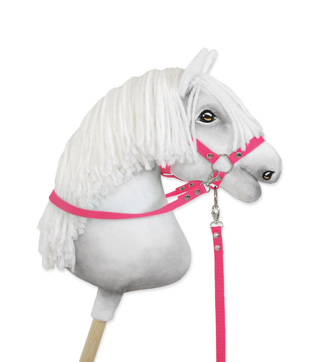 Hobby Horse reins for halters - dark pink