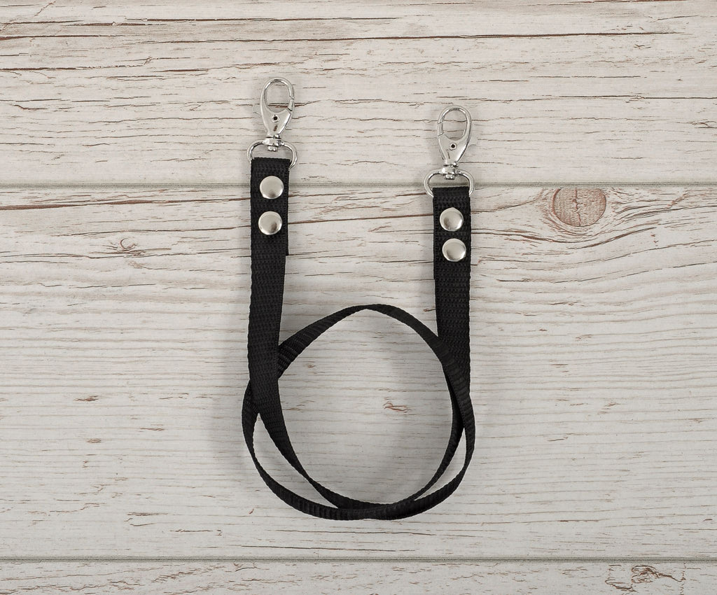 Hobby Horse reins for halters - black