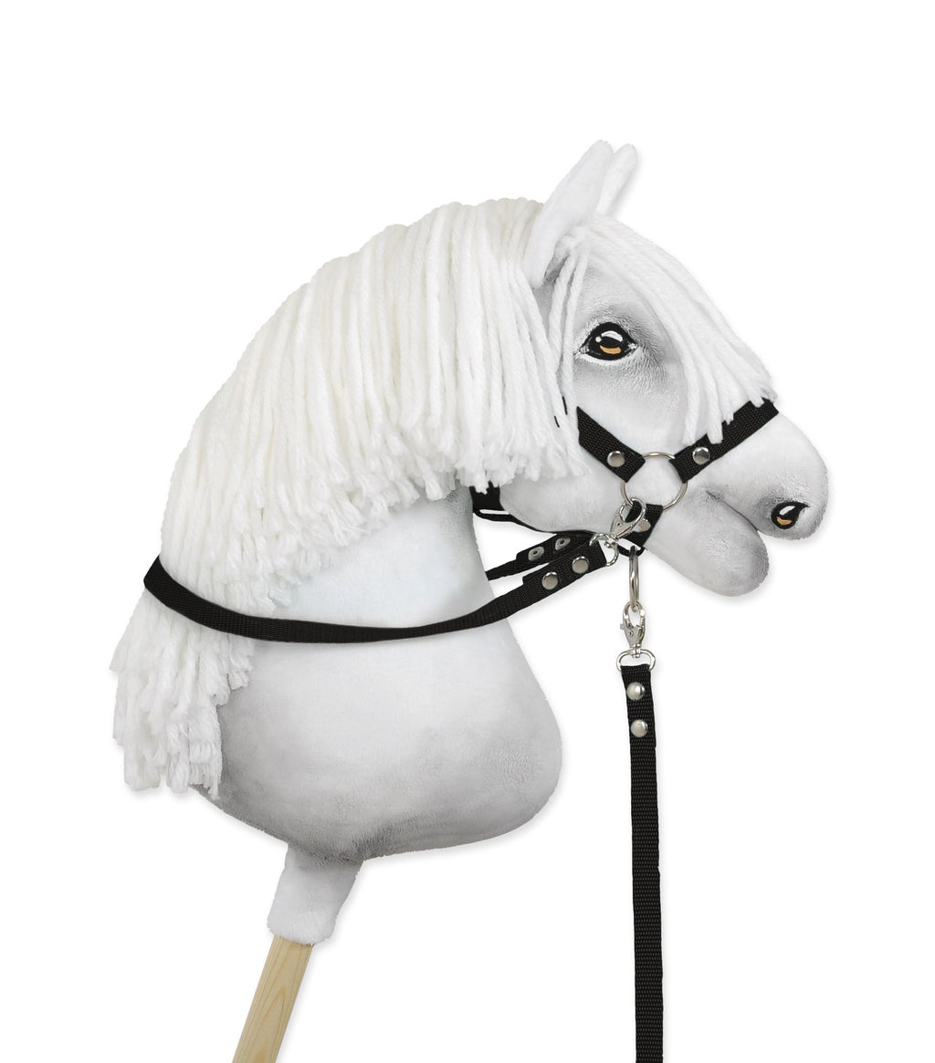 Hobby Horse reins for halters - black