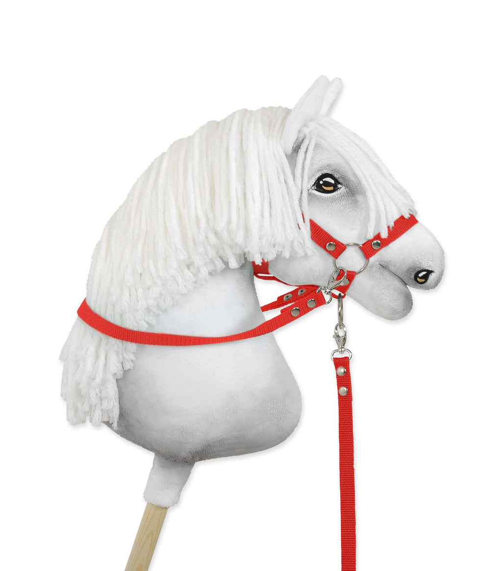 Hobby Horse reins for halters - red