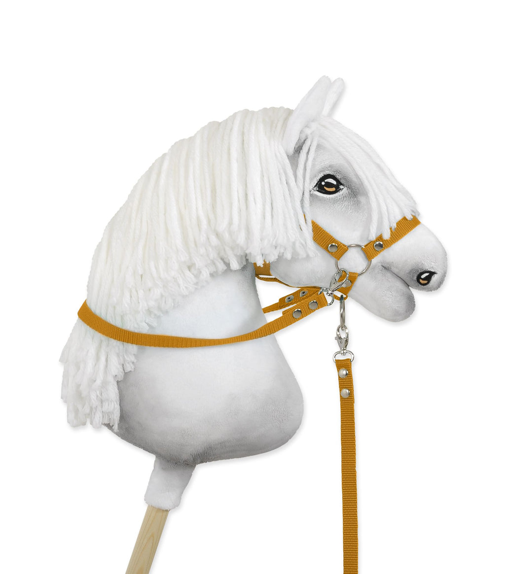 Hobby Horse reins for halters - honey yellow