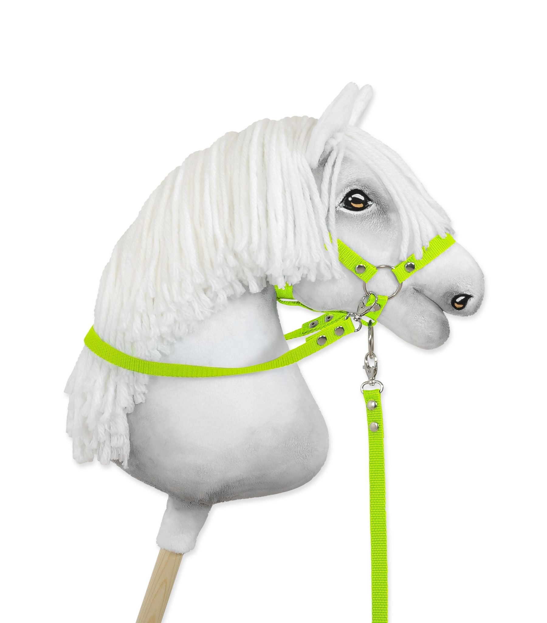 Hobby Horse reins for halters - neon green