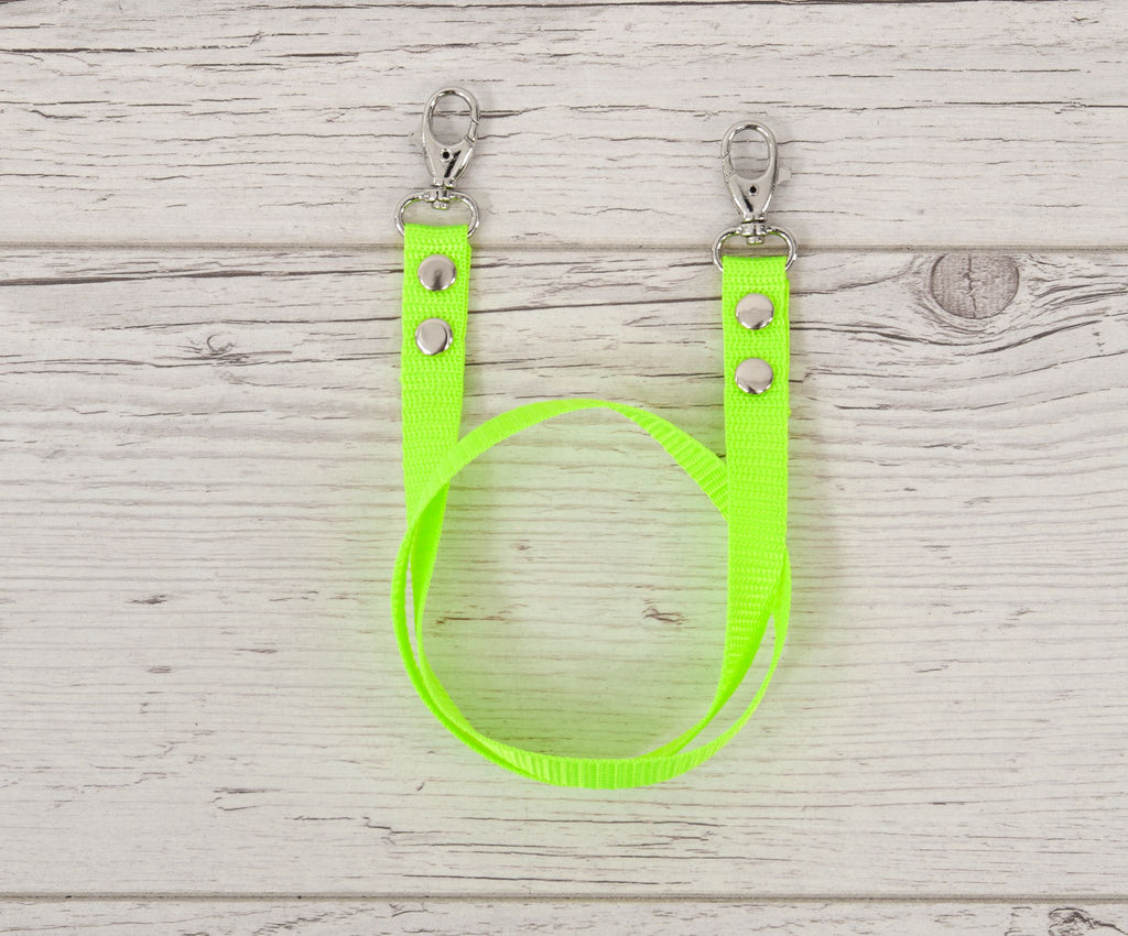 Hobby Horse reins for halters - neon green