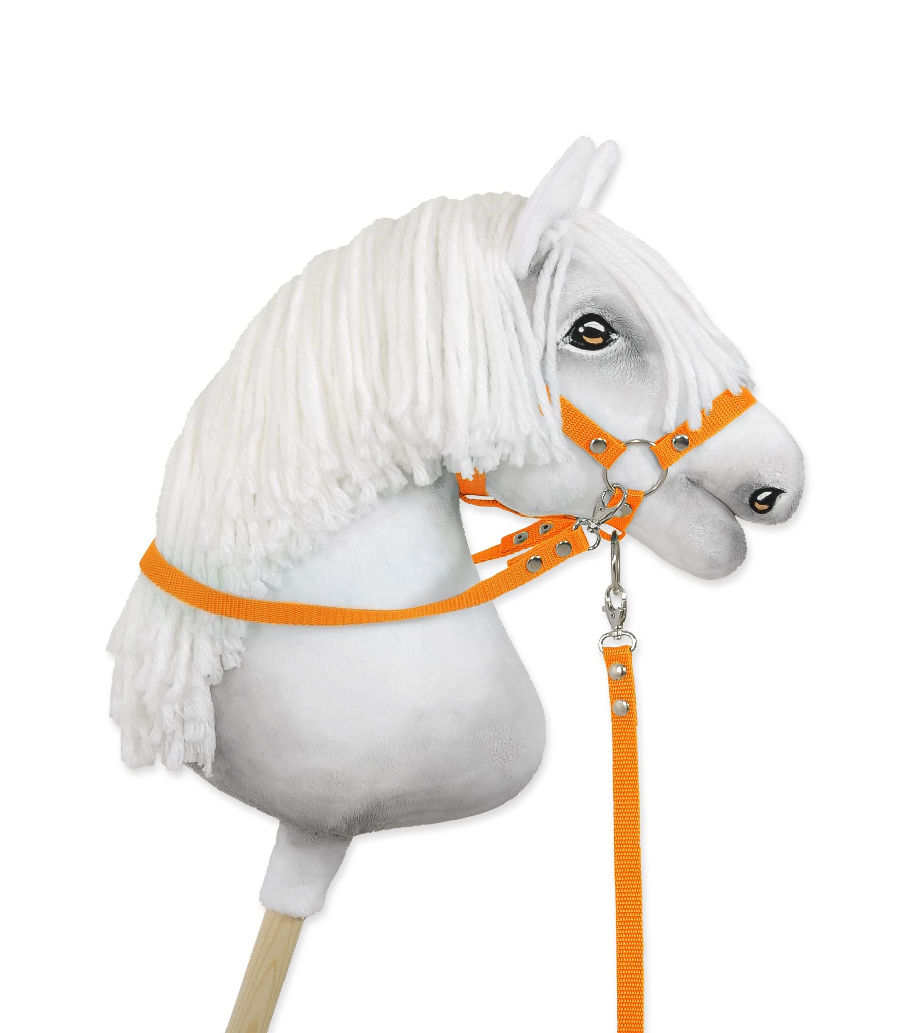 Hobby Horse reins for halters - neon orange