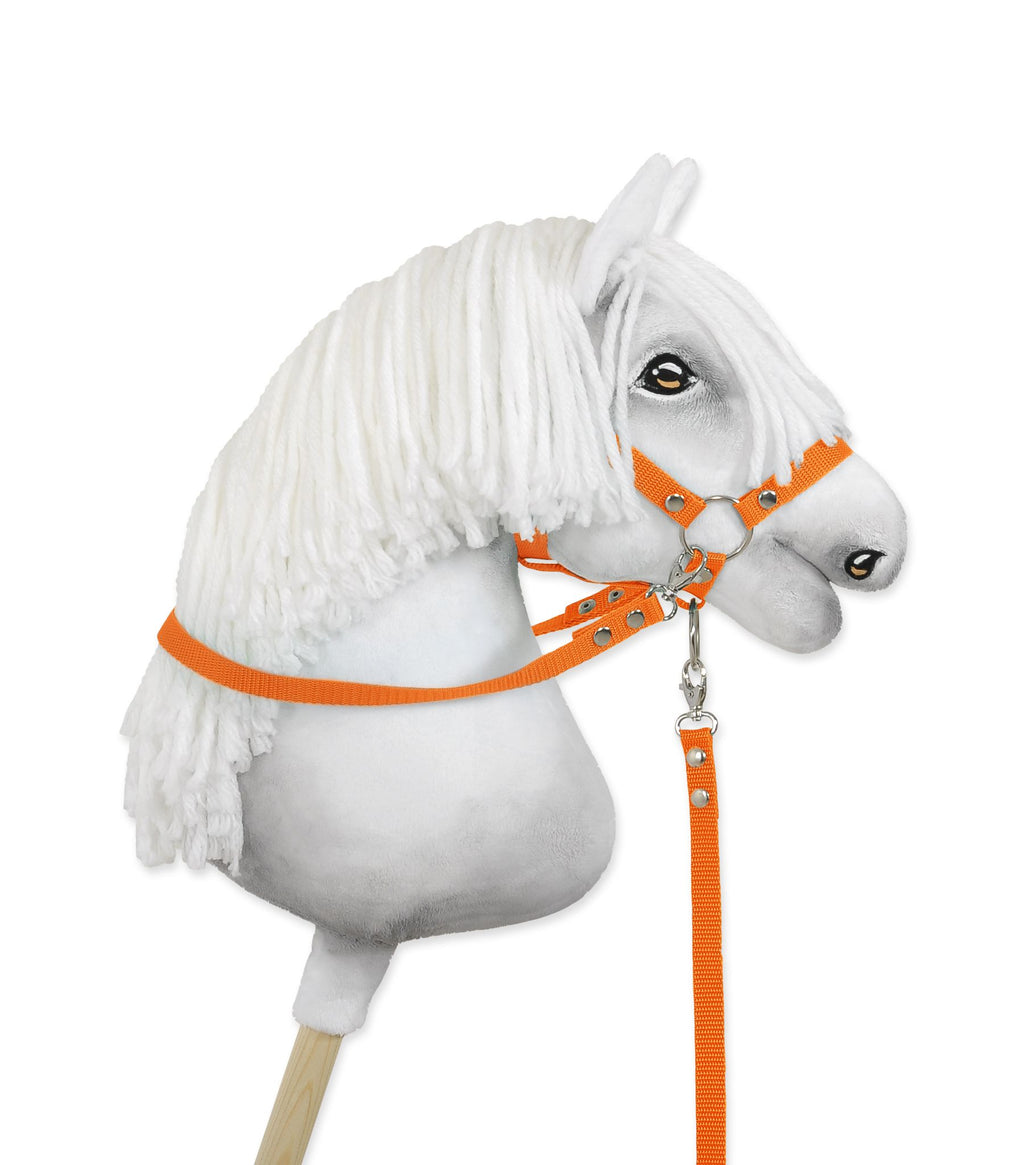 Hobby Horse reins for halters - orange