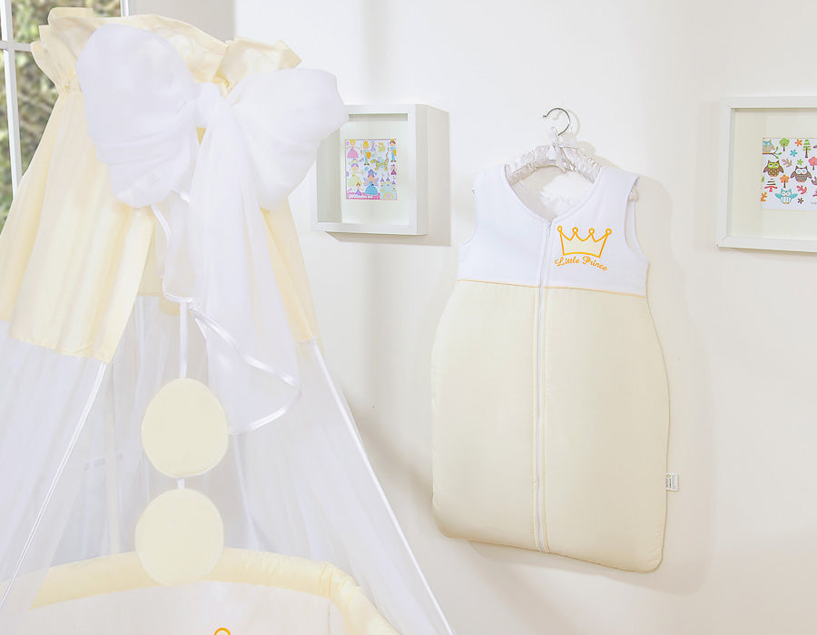 Cotton sleeping bag for children, size M, 6-12 months, TOG 2.5, all-season, Little Princess cream