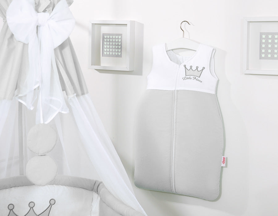 Cotton sleeping bag for children, size M, 6-12 months, TOG 2.5, all-season, Little Princess gray