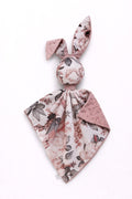 DOUDOU Cuddly bunny double-sided cotton and minky - Sepia roses - dusky pink