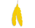 Decorative felt feathers 2pcs - yellow