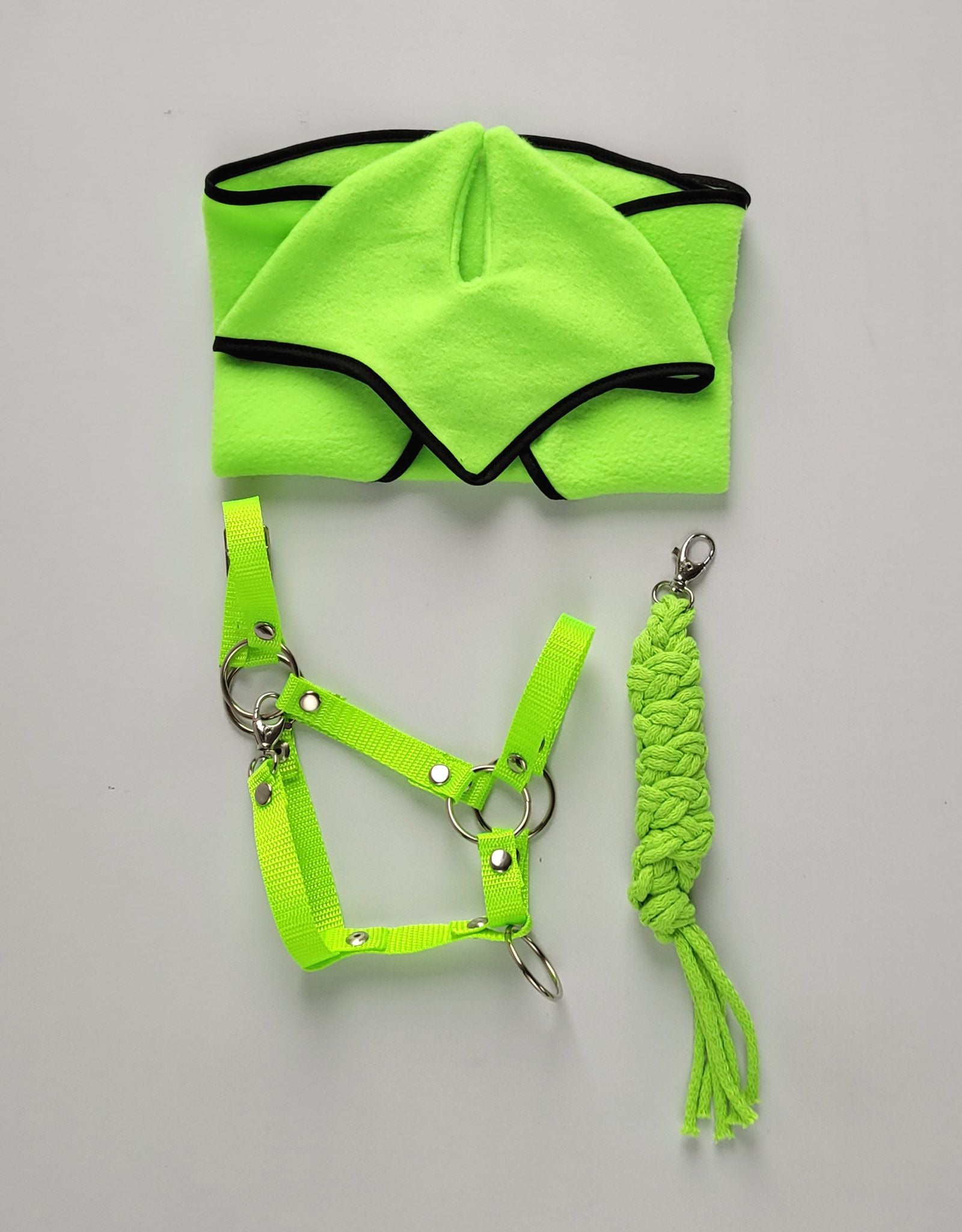 The adjustable halter for Hobby Horse A3 - neon green