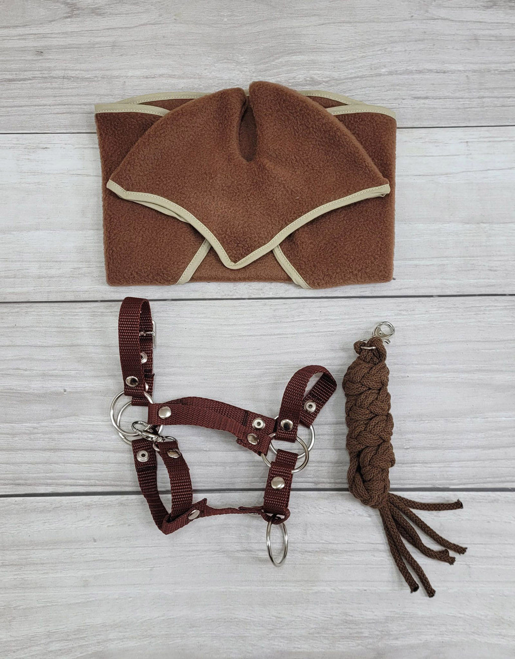 The adjustable halter for Hobby Horse A3 - brown