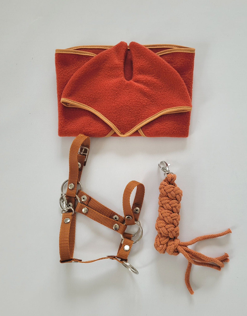 Set for Hobby Horse A3: Fleece blanket + earmuffs - ginger