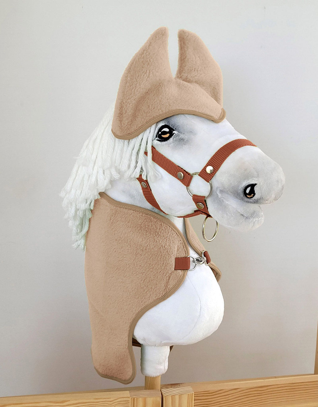 Set for Hobby Horse A4 and A5: Fleece blanket + earmuffs - camel