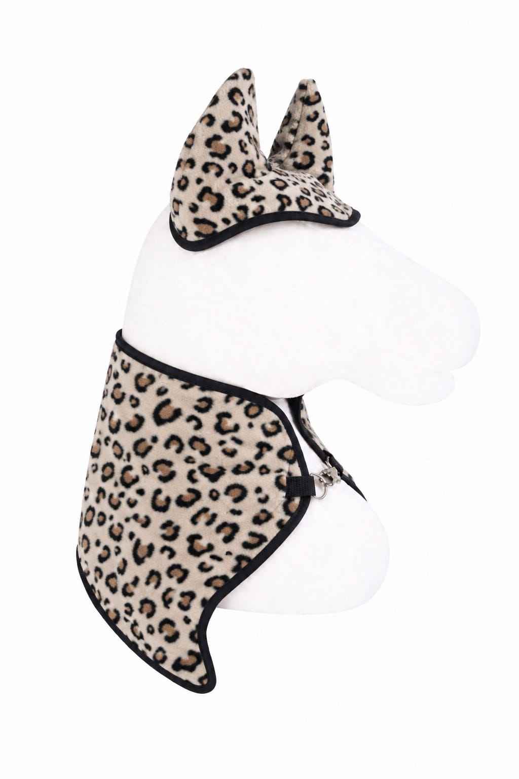 Set for Hobby Horse A4 and A5: Fleece blanket + earmuffs - beige leopard-print pattern