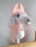 Set for Hobby Horse A4 and A5: Fleece blanket + earmuffs - powder pink