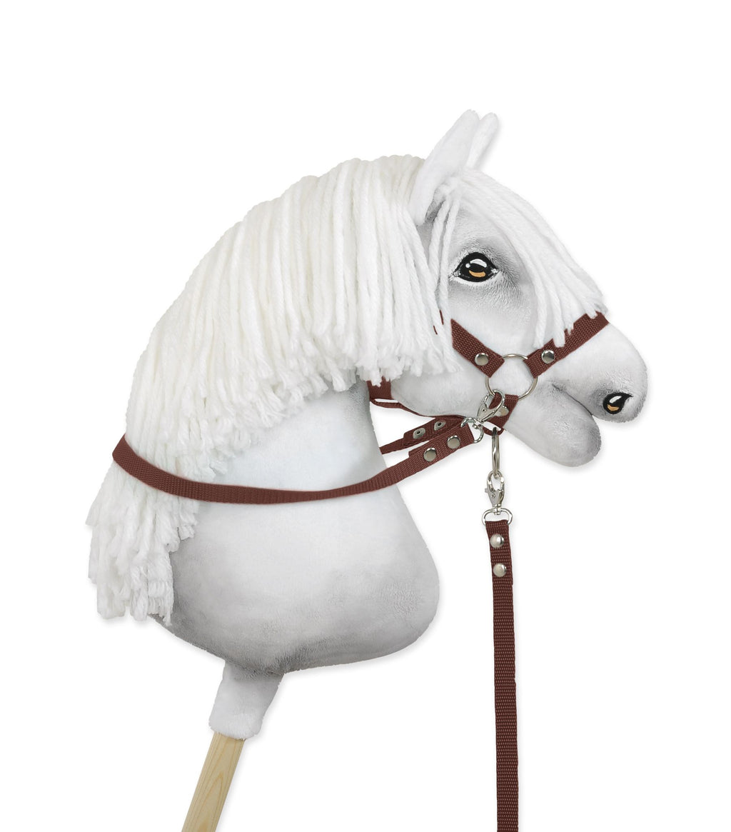 Hobby Horse reins for halters - brown