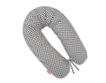 Cotton  pillowcase for pregnancy pillow Longer - Black mini-rosette